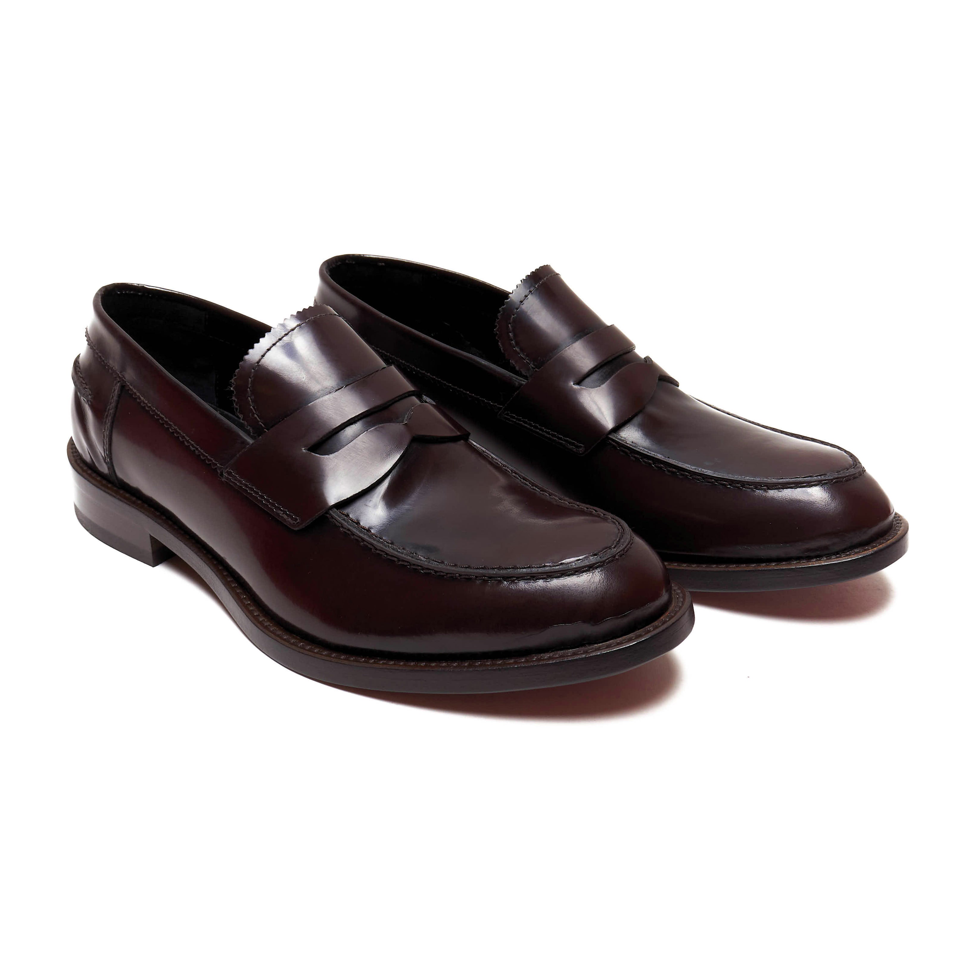Scarpe - Mocassino penny loafer da uomo in vitello spazzolato
