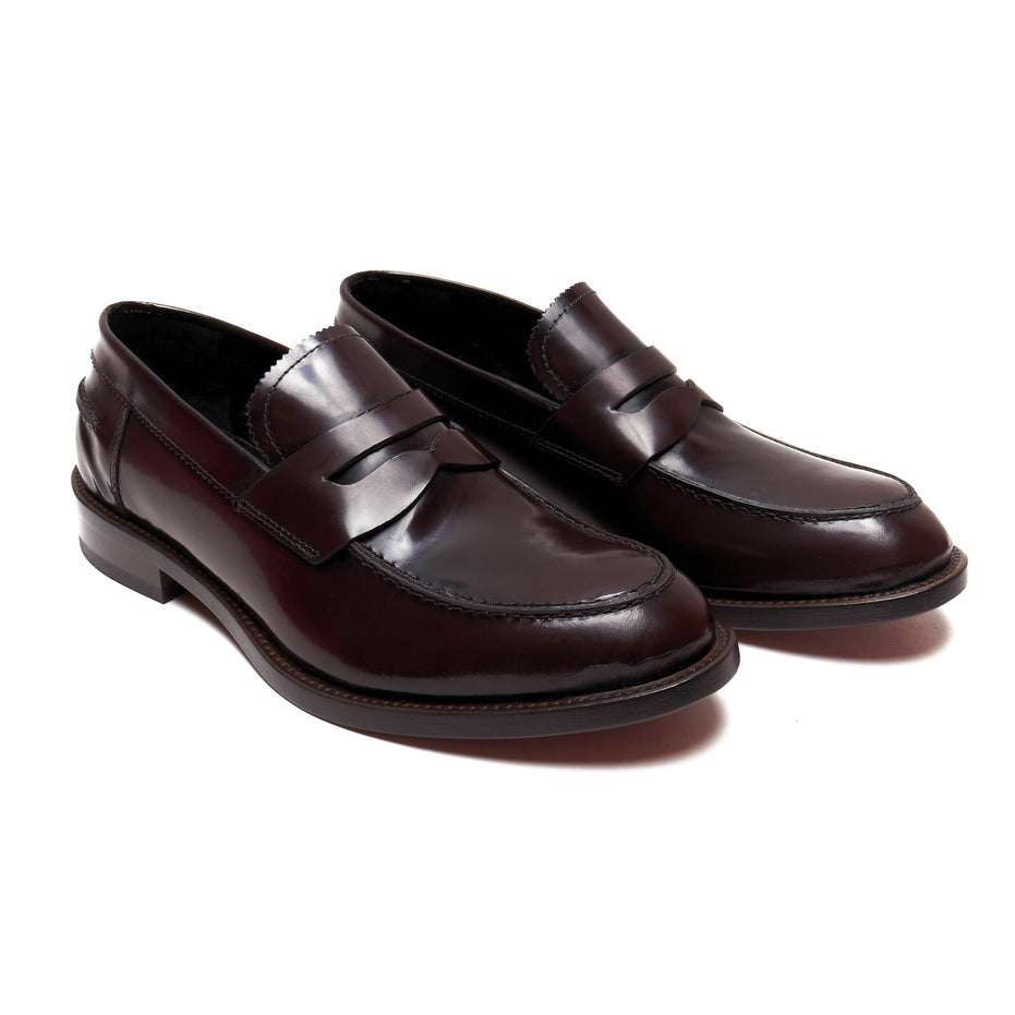 Scarpe - Mocassino penny loafer da uomo in vitello spazzolato