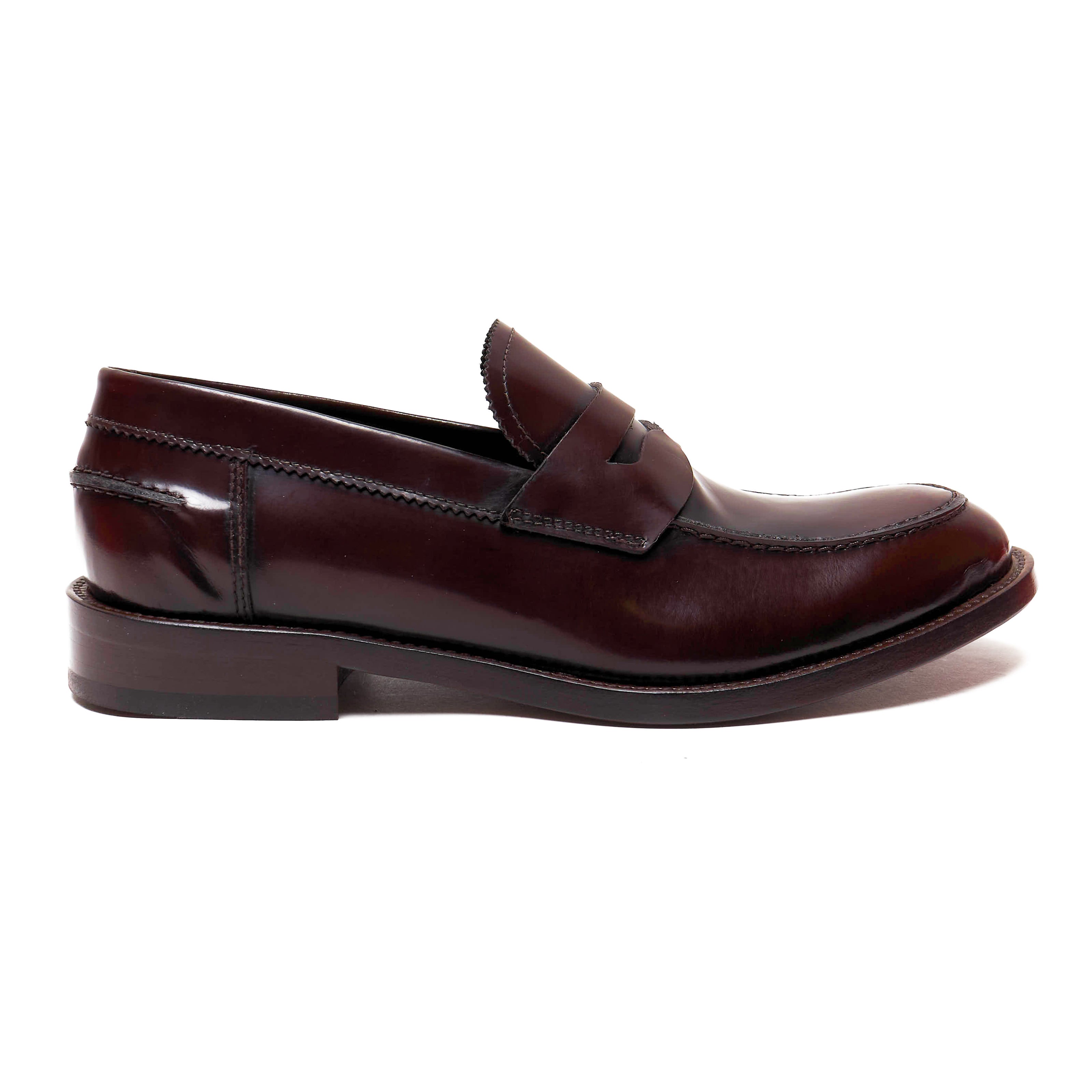 Scarpe - Mocassino penny loafer da uomo in vitello spazzolato