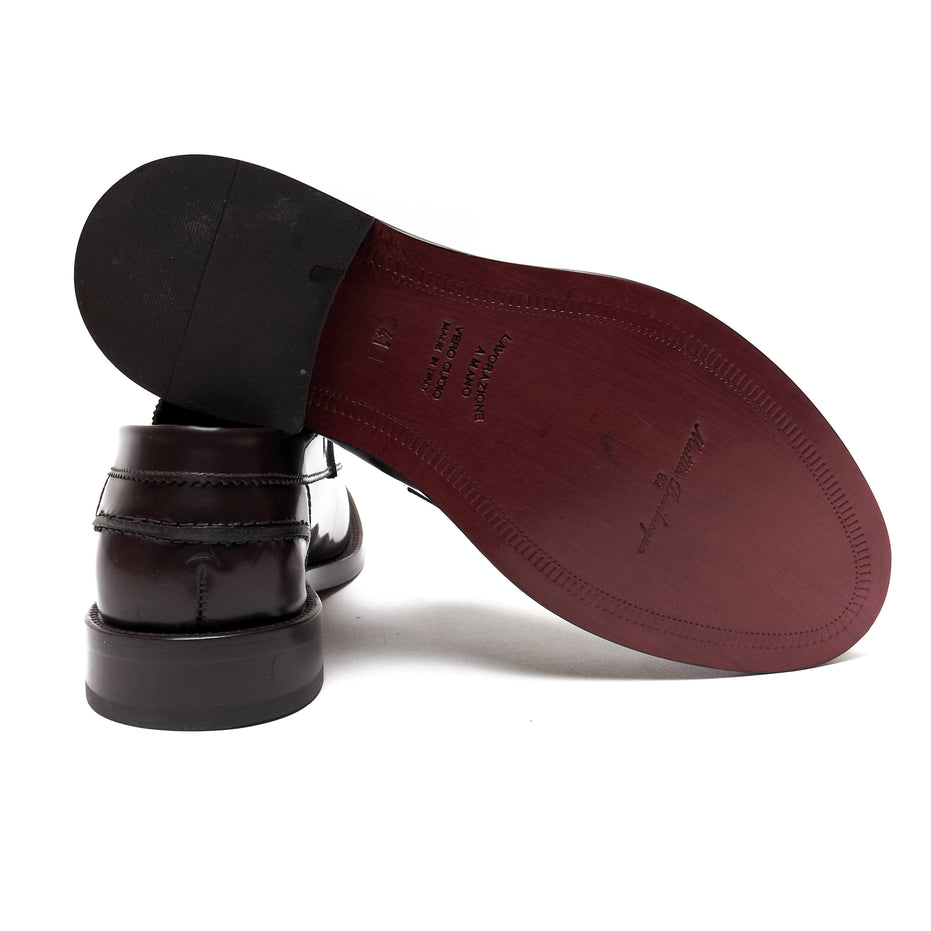 Scarpe - Mocassino penny loafer da uomo in vitello spazzolato
