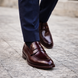 Scarpe - Mocassino penny loafer da uomo in vitello spazzolato