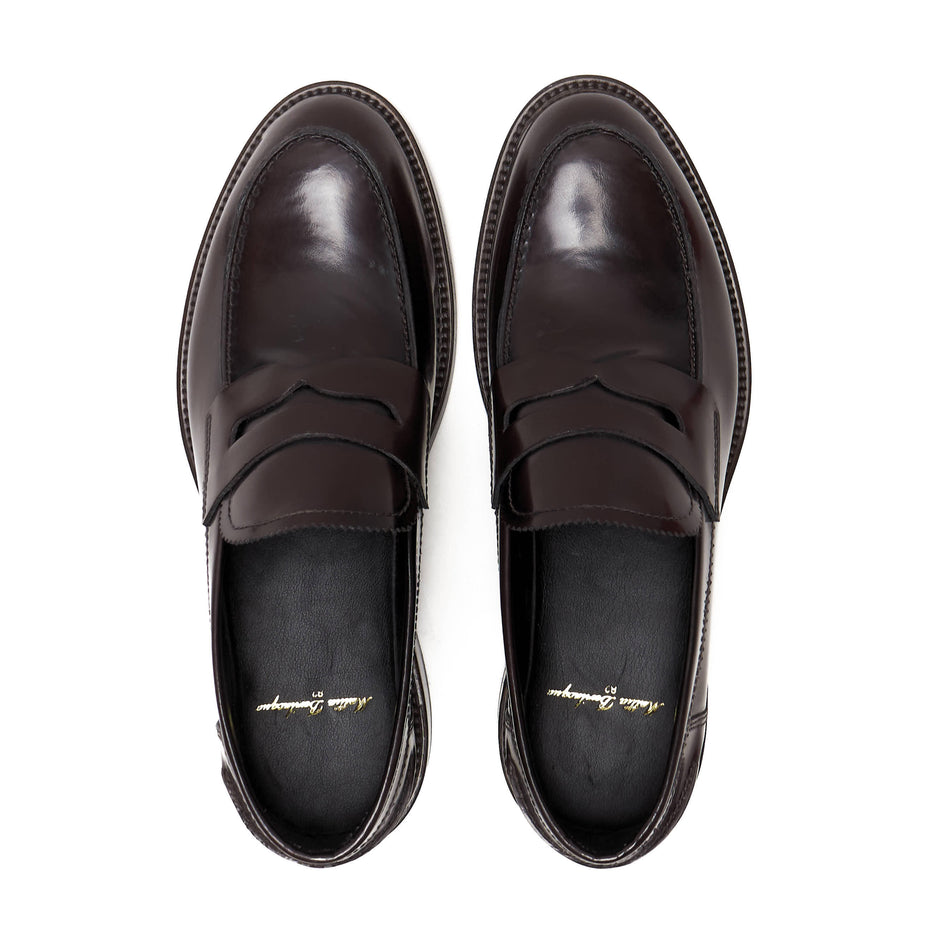 Scarpe - Mocassino penny loafer da uomo in vitello spazzolato