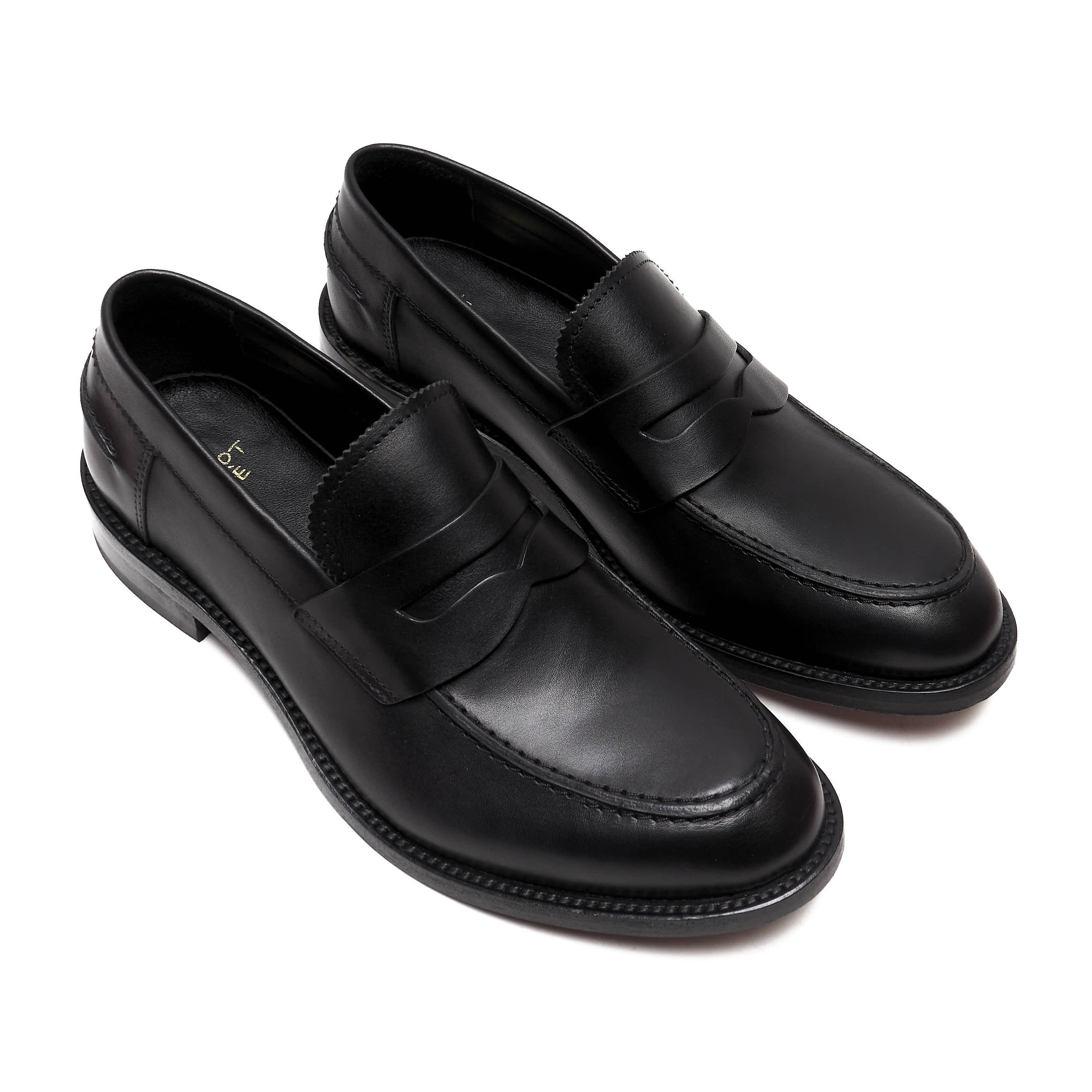 Scarpe - Mocassino penny loafer da uomo in vitello spazzolato