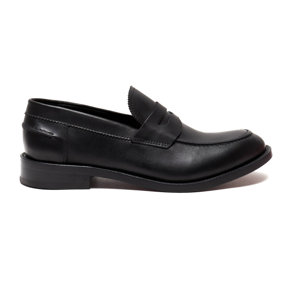 Scarpe - Mocassino penny loafer da uomo in vitello spazzolato
