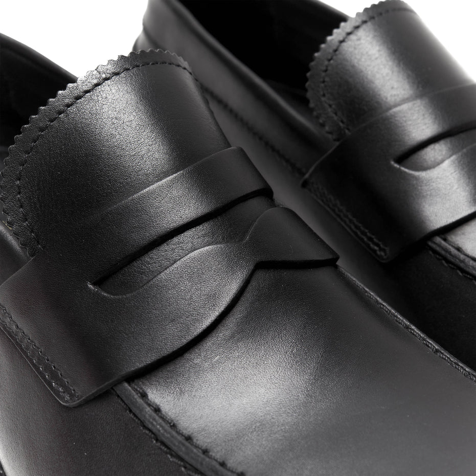 Scarpe - Mocassino penny loafer da uomo in vitello spazzolato