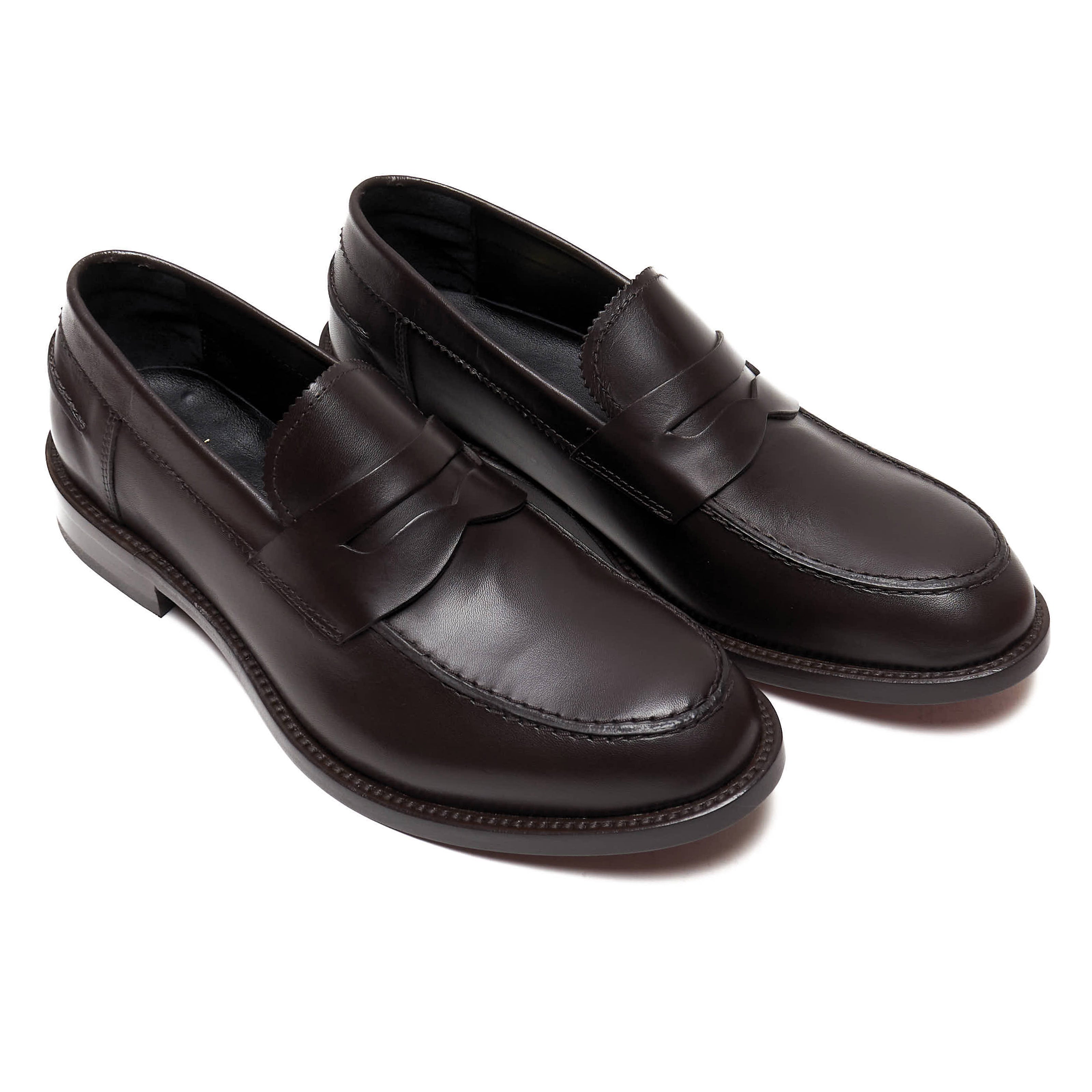 Scarpe - Mocassino penny loafer da uomo in vitello spazzolato