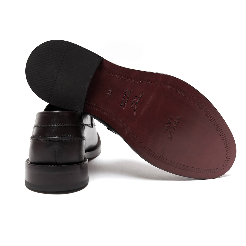 Scarpe - Mocassino penny loafer da uomo in vitello spazzolato