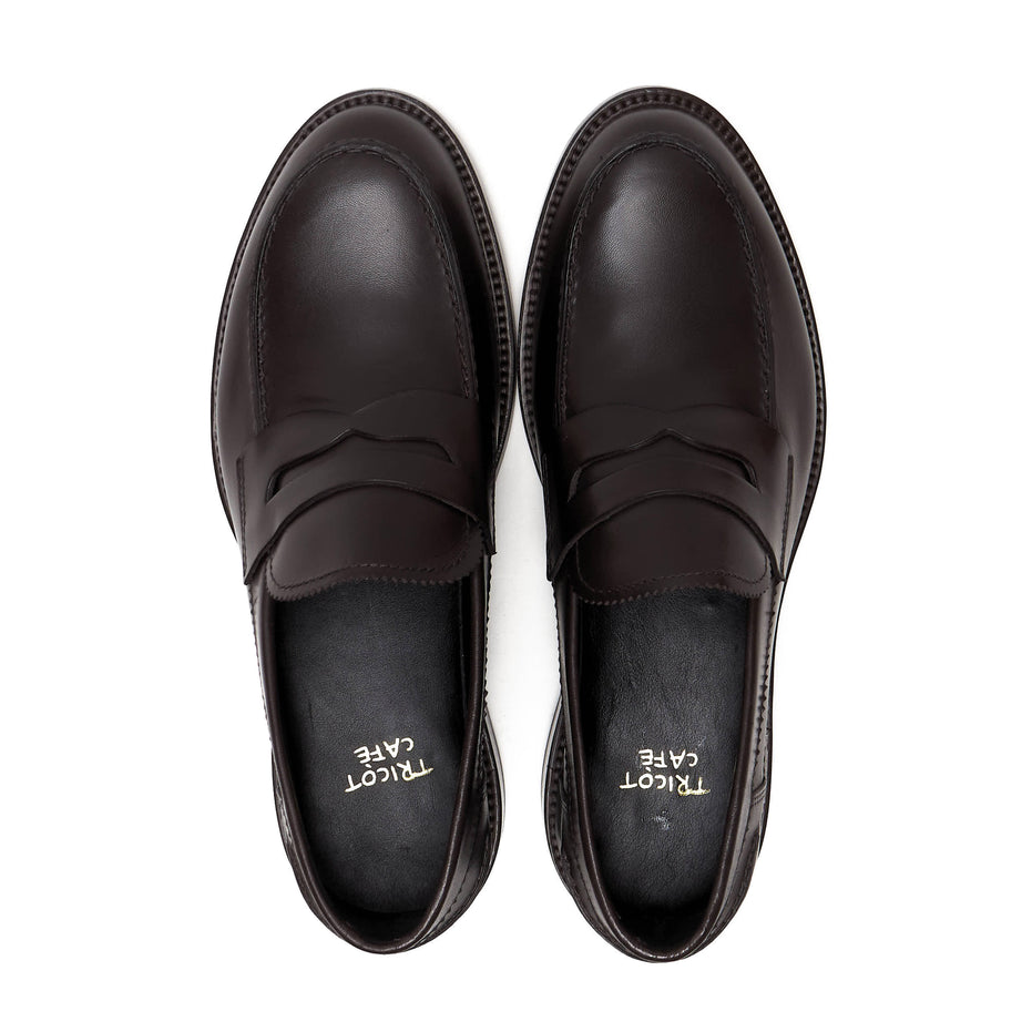Scarpe - Mocassino penny loafer da uomo in vitello spazzolato