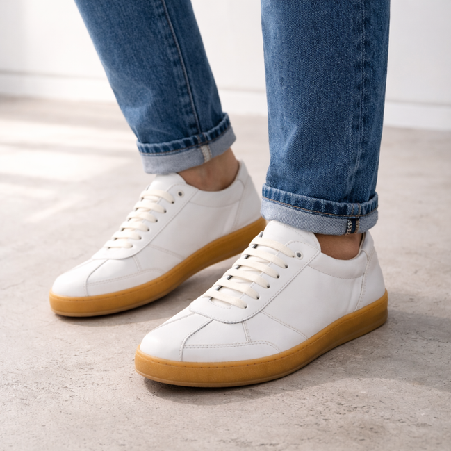 Scarpa - Sneaker da uomo in vitello liscio – Suola in gomma