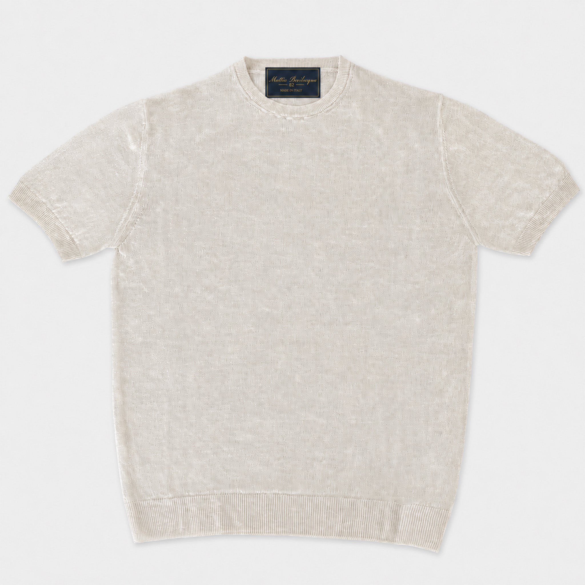 T-shirt girocollo da uomo in lino biologico – Finezza 12