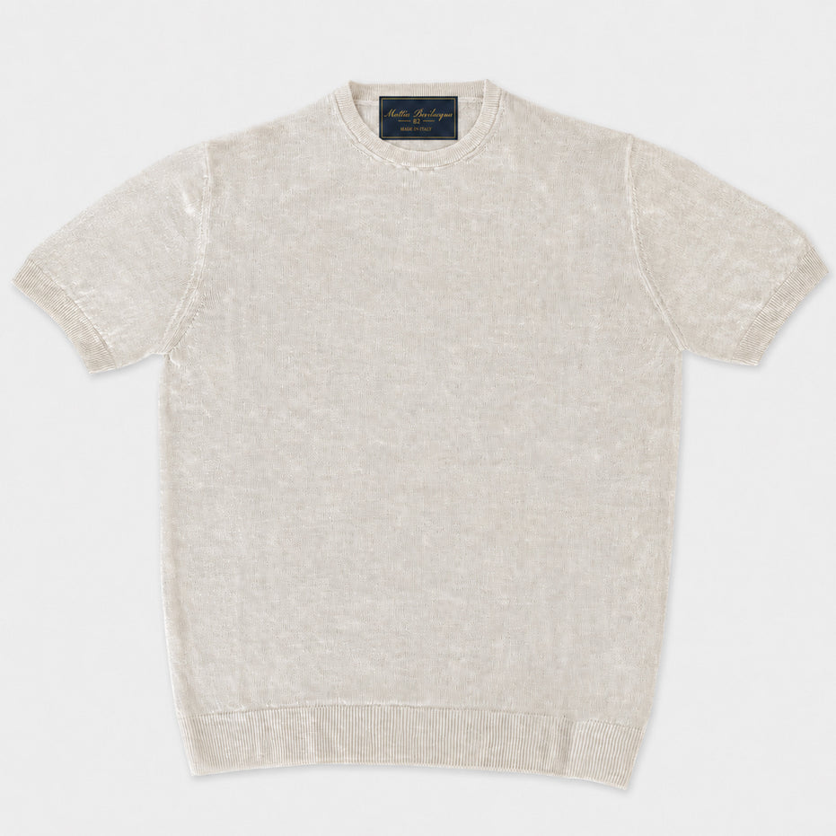 T-shirt girocollo da uomo in lino biologico – Finezza 12