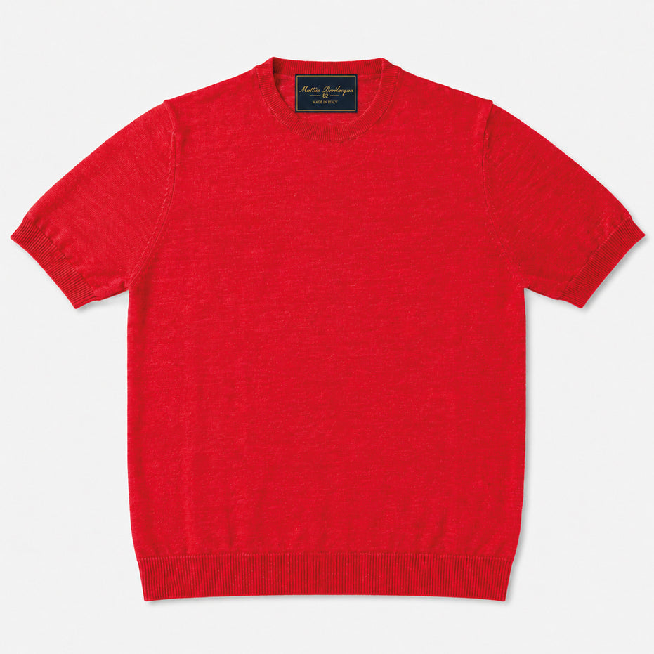 T-shirt girocollo da uomo in lino biologico – Finezza 12